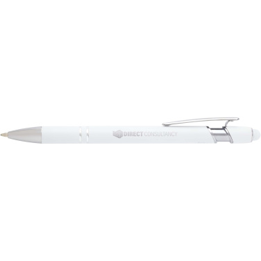 Logo trade promotional item photo of: Kish ballpoint pen with silver finish (black ink)